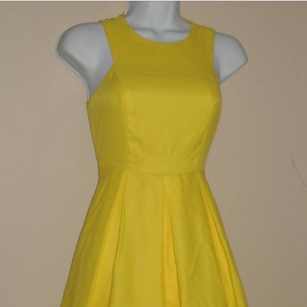 Yellow Fit and flare dress size 0/2